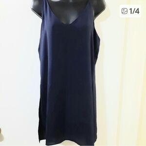 Violet + Claire Dress Medium Navy Slip Dress Cami Tunic Minimalist Chic M